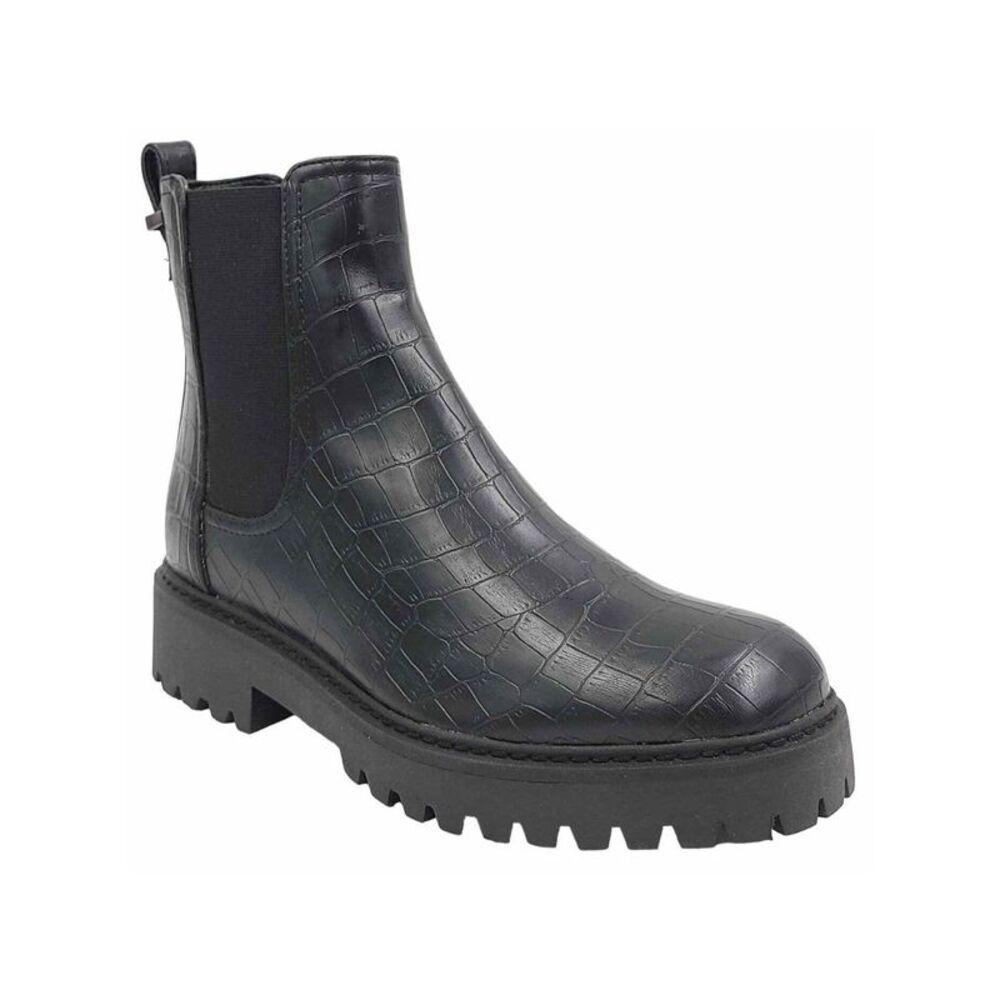 REACTION KENNETH COLE Womens Black Pull Tab Salt Lug Chelsea Toe Wedge Chelsea 9 - Picture 1 of 4